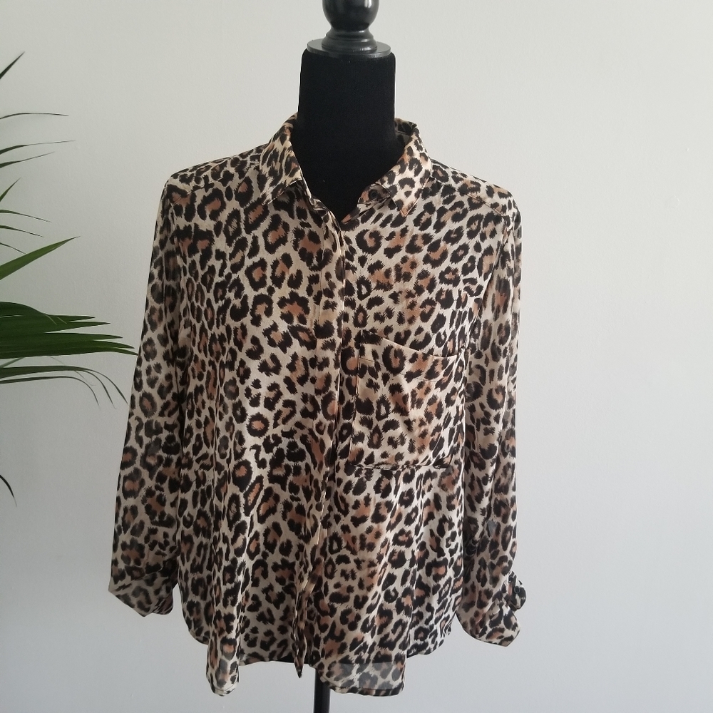 H n M leopard blouse